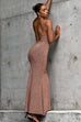 Fantasy copper maxi dress