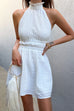 Renee white halter dress