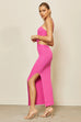 Fern fuchsia midi dress