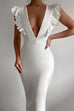 Prezman white midi dress