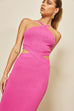 Fern fuchsia midi dress