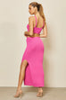 Fern fuchsia midi dress