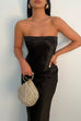 Leila black slip dress